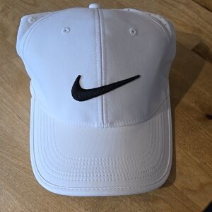 White Nike Cap with Black Logo